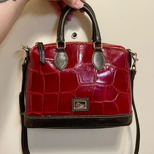 Dooney & Bourke Red Croc Embossed Bag